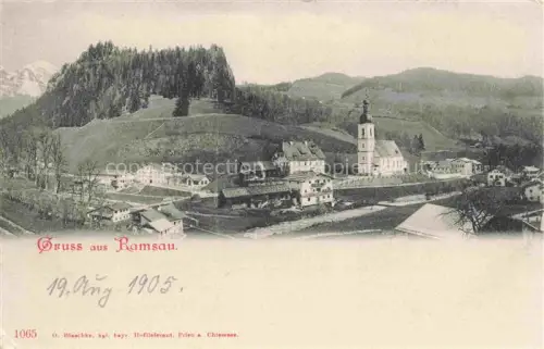 AK / Ansichtskarte RAMSAU  Berchtesgaden Bayern Teilansicht mit Kirche