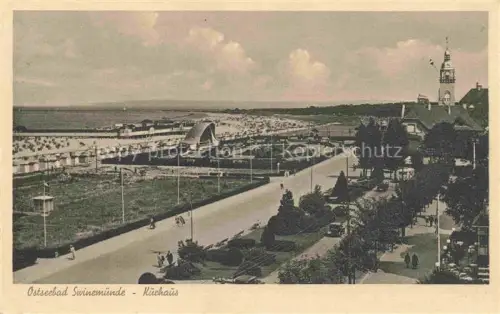 AK / Ansichtskarte Swinemuende SWINOUJSCIE PL Panorama Kurhaus Strand