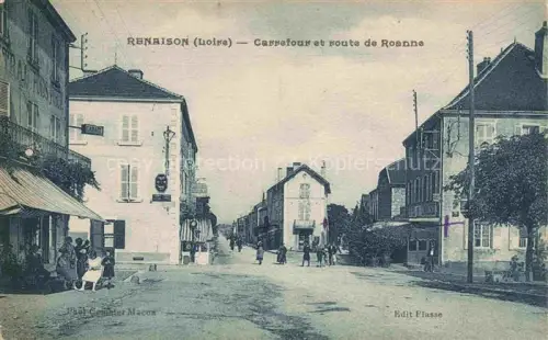 AK / Ansichtskarte Renaison ROANNE 42 Loire Carrefour et Route de Roanne