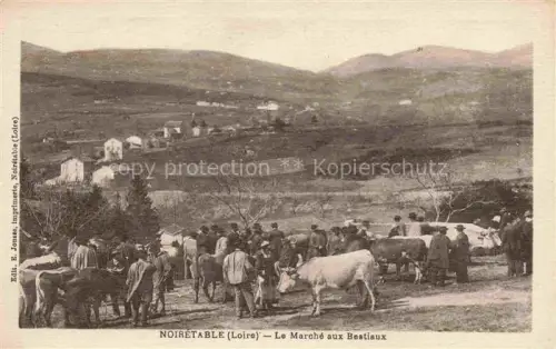 AK / Ansichtskarte Noiretable Montbrison 42 Loire Le Marché aux Bestiaux