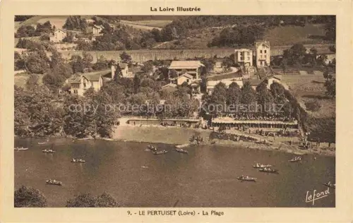AK / Ansichtskarte Le Pertuiset Saint-Etienne 42 Loire Vue aérienne de la plage