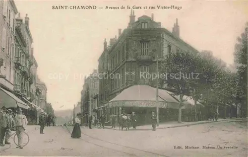 AK / Ansichtskarte Saint-Chamond-sur-le-Gier 42 Loire Avenue de la Gare et Rue Victor Hugo