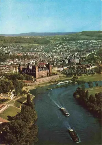 AK / Ansichtskarte ASCHAFFENBURG Main Bayern Fliegeraufnahme mit Pompejanum und Schloss