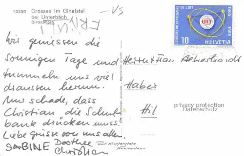 AK / Ansichtskarte Unterbaech Raron VS Grossee im Ginalstal mit Bietschhorn