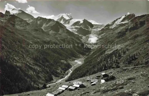 AK / Ansichtskarte Turtmanntal Rhone VS Meidenalp mit Weisshorn
