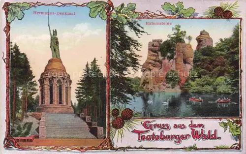 AK / Ansichtskarte Teutoburgerwald Hermanns Denkmal Externsteine