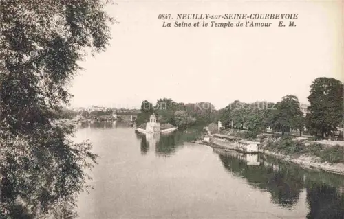 AK / Ansichtskarte NEUILLY  -SUR-SEINE 92 Hauts-de-Seine La Seine et le Temple de l'Amour