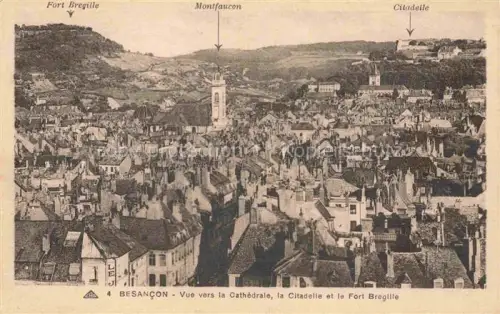 AK / Ansichtskarte BESANCON-LES BAINS 25 Doubs Vue vers la Cathedrale la Citadelle et le Fort Bregille