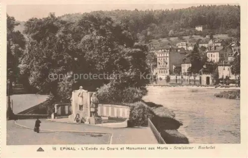 AK / Ansichtskarte Epinal 88 Vosges Entree du Cours et Monument aux Morts