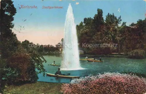 AK / Ansichtskarte KARLSRUHE Baden Stadtgartensee