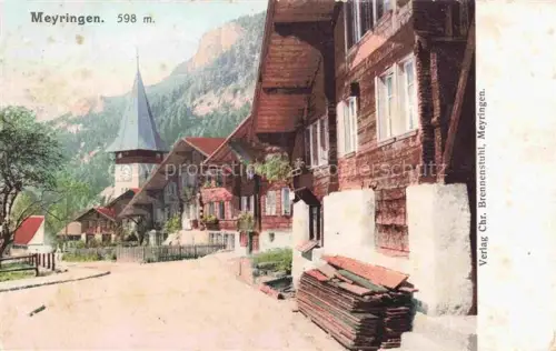 AK / Ansichtskarte Meyringen Meiringen BE Ortspartie mit Kirche