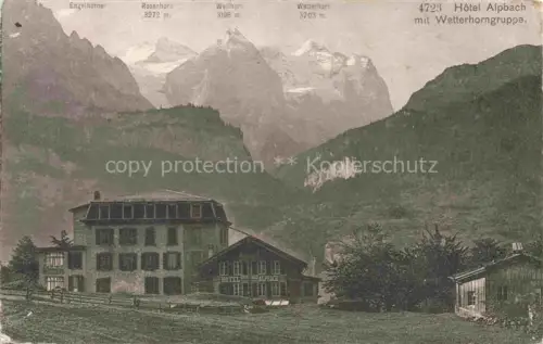 AK / Ansichtskarte Wetterhorngruppe BE Hotel Alpbach