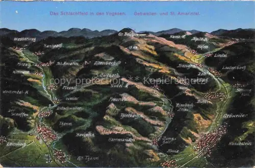 AK / Ansichtskarte Gebweiler Guebwiler 68 Haut-Rhin Alsace und St Amarintal Schlachtfeld in den Vogesen
