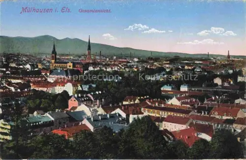 AK / Ansichtskarte Muelhausen Elsass Panorama