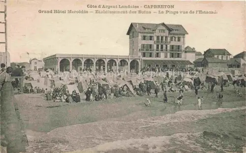 AK / Ansichtskarte CAPBRETON-SUR-MER  DAX 40 Landes Grand Hôtel Mercédés Etablissement des Bains et la plage vue de l'Estacade