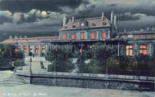 AK / Ansichtskarte Brive TULLE 19 Correze La Gare la nuit au clair de lune