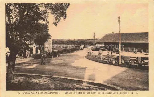 AK / Ansichtskarte Prayssas AGEN 47 Lot-et-Garonne Route d'Agen et un coin de la Halle aux Raisins