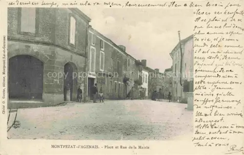 AK / Ansichtskarte Montpezat AGEN 47 Lot-et-Garonne Place et Rue de la Mairie