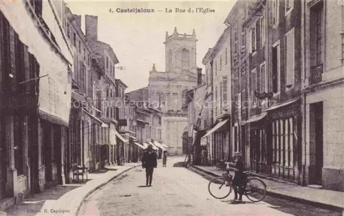 AK / Ansichtskarte Casteljaloux NERAC 47 Lot-et-Garonne Rue de l'Eglise