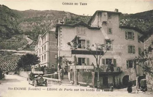 AK / Ansichtskarte Ste-Enimie FLORAC 48 Lozere Hôtel de Paris sur les bords du Tarn