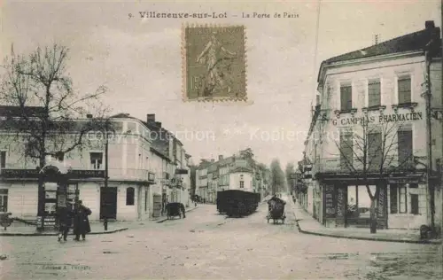 AK / Ansichtskarte VILLENEUVE-SUR-LOT 47 Lot-et-Garonne La Porte de Paris