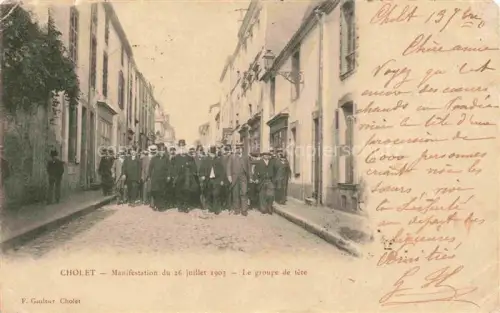 AK / Ansichtskarte CHOLET 49 Maine-et-Loire Manifestation du 26 Juillet 1903 Groupe de tête