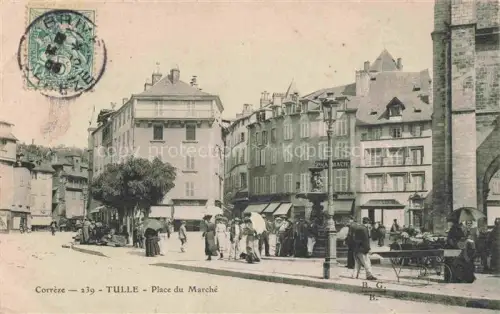 AK / Ansichtskarte TULLE 19 Correze Place du Marché