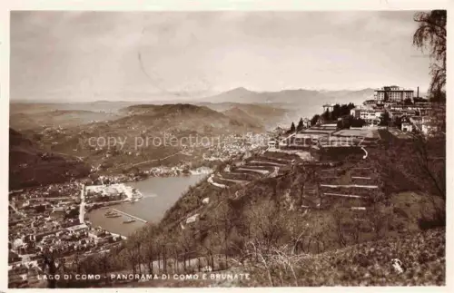 AK / Ansichtskarte COMO  Lago di Como Lombardia IT e Brunate