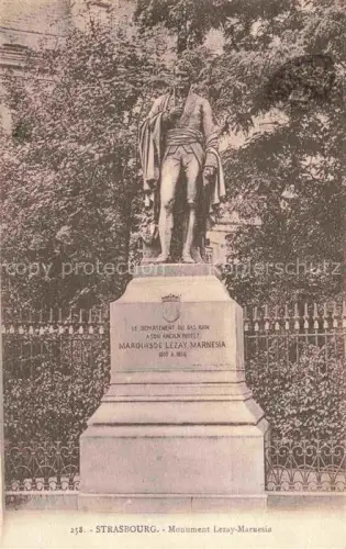 AK / Ansichtskarte Strasbourg  Strassburg 67 Bas-Rhin Monument Lezay Marnesia