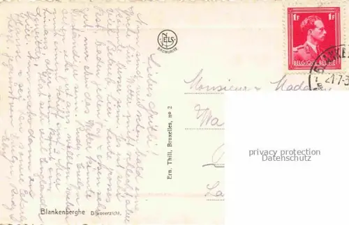 AK / Ansichtskarte Blankenberghe BLANKENBERGE Belgie Panorama de la Digue