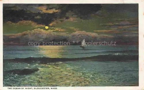AK / Ansichtskarte Gloucester Massachusetts USA The Ocean by Night