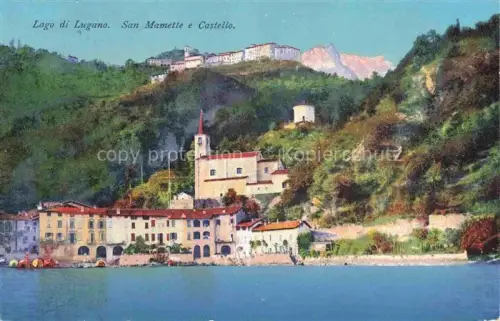 AK / Ansichtskarte San Mamette Monte TI Lago di Lugano e Castello