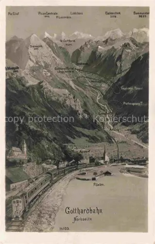 AK / Ansichtskarte Gotthardbahn Eisenbahn Leventina TI Panorama