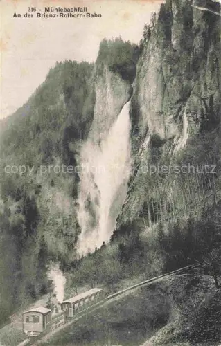 AK / Ansichtskarte Muehlebachfall Brienzer-Rothorn Brienzerrothorn BE Panorama