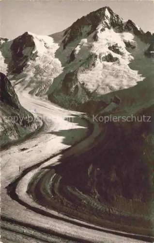 AK / Ansichtskarte Aletschhorn 4195m Finsteraarhorn VS Oberaletschfirn