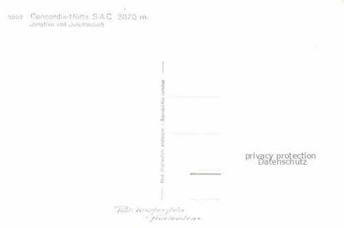 AK / Ansichtskarte Concordiahuette 2870m Finsteraarhorn Jungfrau BE mit Jungfrau und Jungfraujoch
