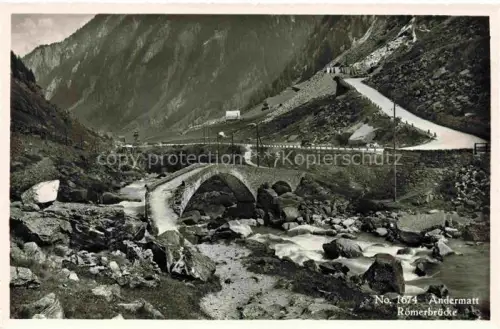 AK / Ansichtskarte Andermatt UR Roemerbruecke
