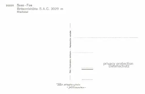 AK / Ansichtskarte Saas-Fee VISP VS Britanniahuette mit Mischabel