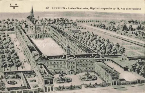 AK / Ansichtskarte BOURGES 18 Cher Ancien Séminaire Hôpital temporaire No. 28 vue panoramique illustration