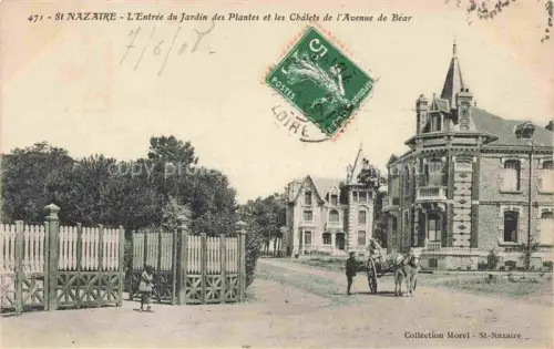 AK / Ansichtskarte SAINT-NAZAIRE  ST-NAZAIRE 44 Loire-Atlantique Entrée du Jardin des Plantes et les Châlets de l'Avenue de Béar
