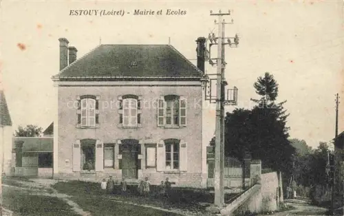 AK / Ansichtskarte Estouy Pithiviers 45 Loiret La Mairie et Ecoles