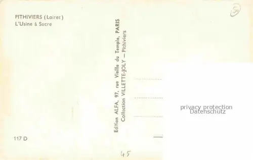 AK / Ansichtskarte Pithiviers-en-Gatinais 45 Loiret Usine à Sucre vue aérienne
