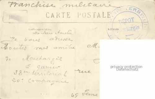 AK / Ansichtskarte MONTARGIS 45 Loiret La Rue Dorée Franchise militaire