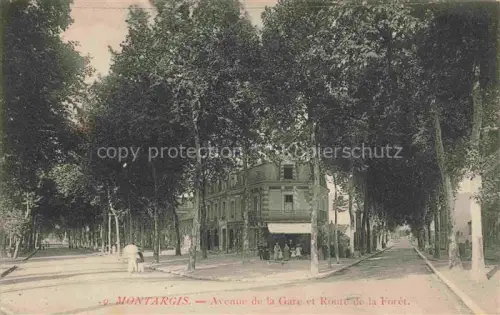 AK / Ansichtskarte MONTARGIS 45 Loiret Avenue de la Gare et Route de la Forêt