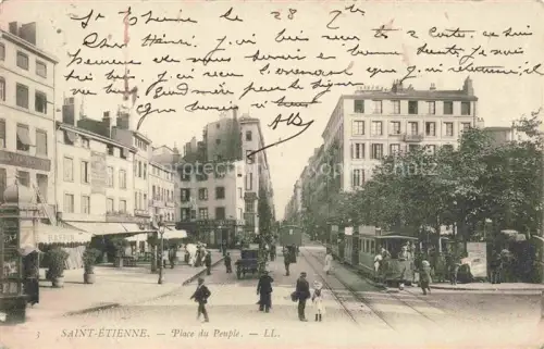 AK / Ansichtskarte SAINT-ETIENNE  ST-ETIENNE 42 Loire Place du Peuple Tram