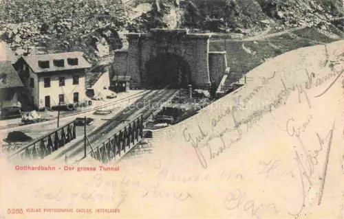 AK / Ansichtskarte Gotthardbahn Eisenbahn Leventina TI Grosser Tunnel
