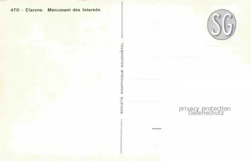 AK / Ansichtskarte Clarens  Montreux VD Monument des Internes