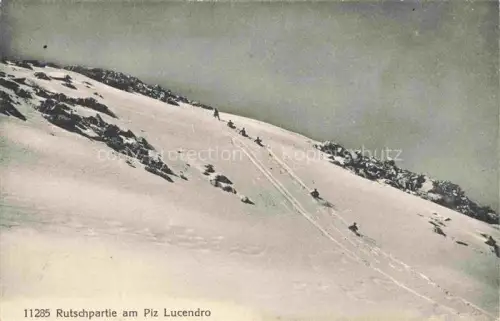 AK / Ansichtskarte Piz Lucendro  Andermatt TI Rutschpartie