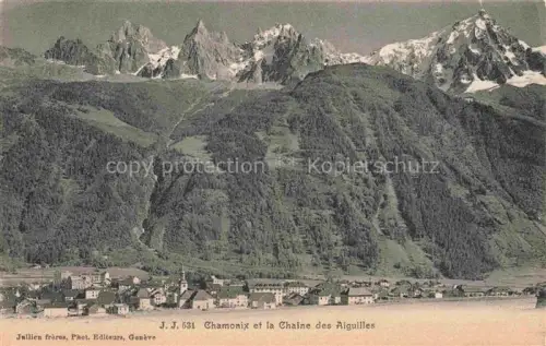 AK / Ansichtskarte CHAMONIX 74 Haute-Savoie et la Chaine des Aiguilles