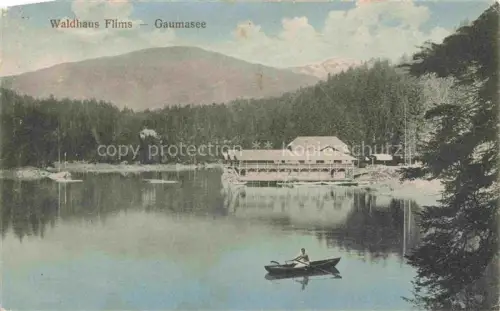 AK / Ansichtskarte Waldhaus Flims GR Am Caumasee